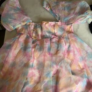 Rainbow bubble dress